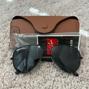 Ray-Ban Black and Dark Grey Aviators